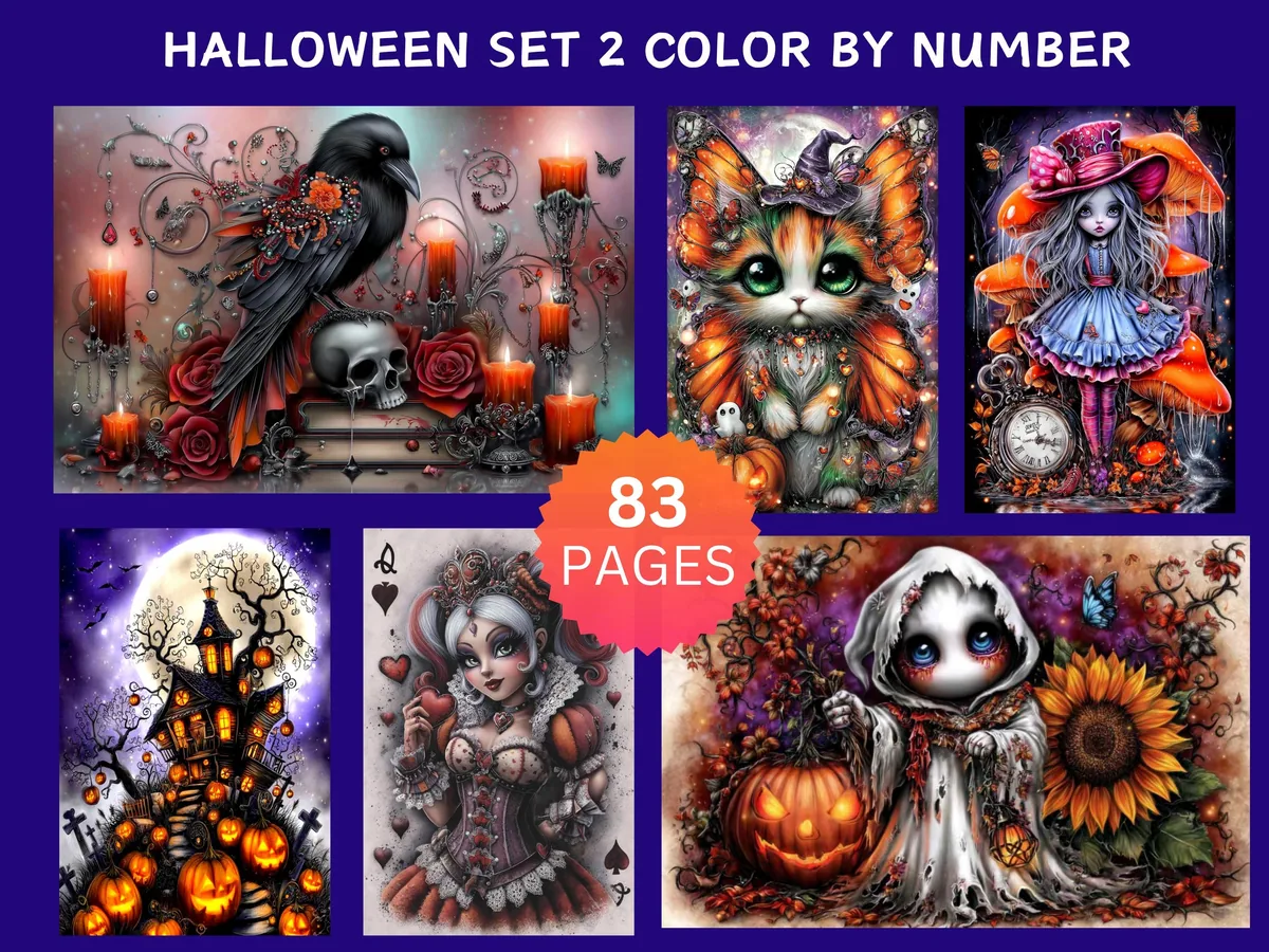 Halloween Set 2 Color by Number