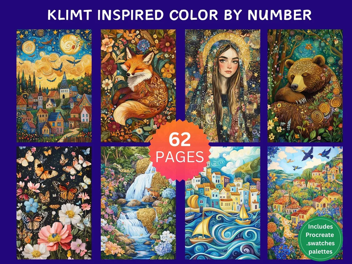 Klimt inspired Color by Number
