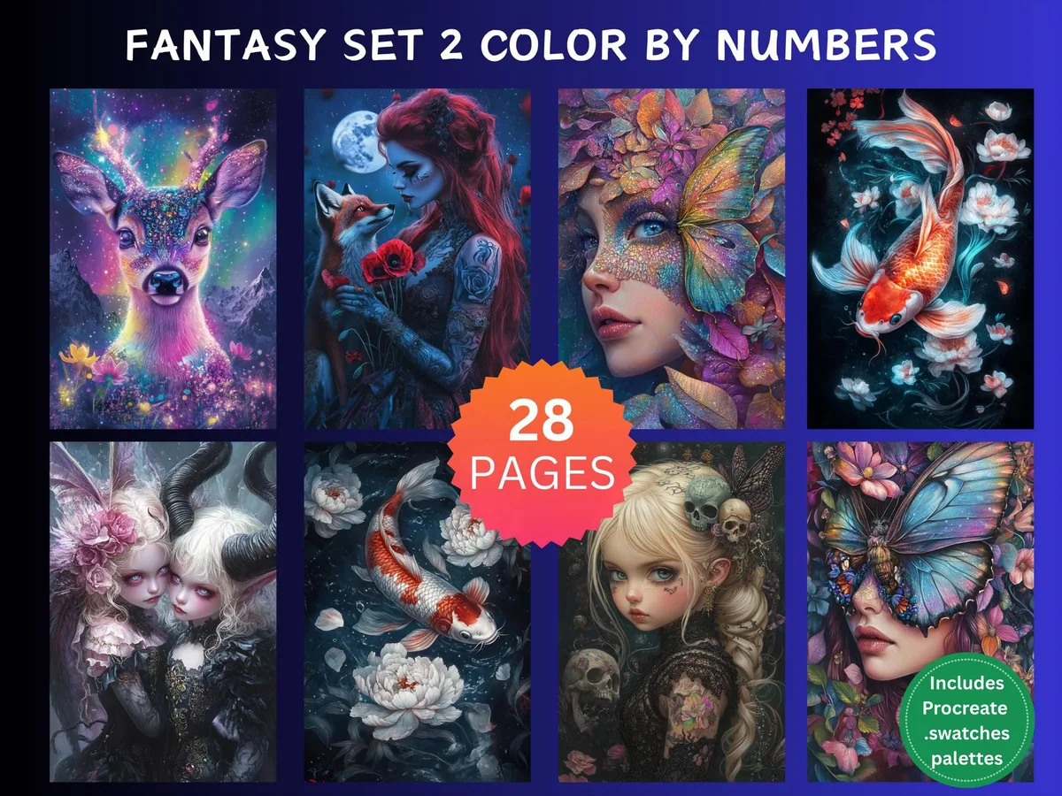 Strange Fantasy Set 2 CBN Color by Number